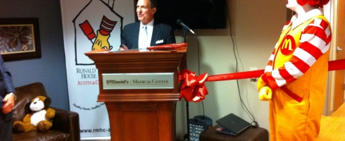 Austin's third Ronald McDonald Family Room with four sleep rooms opens at St. David's Medical Center.